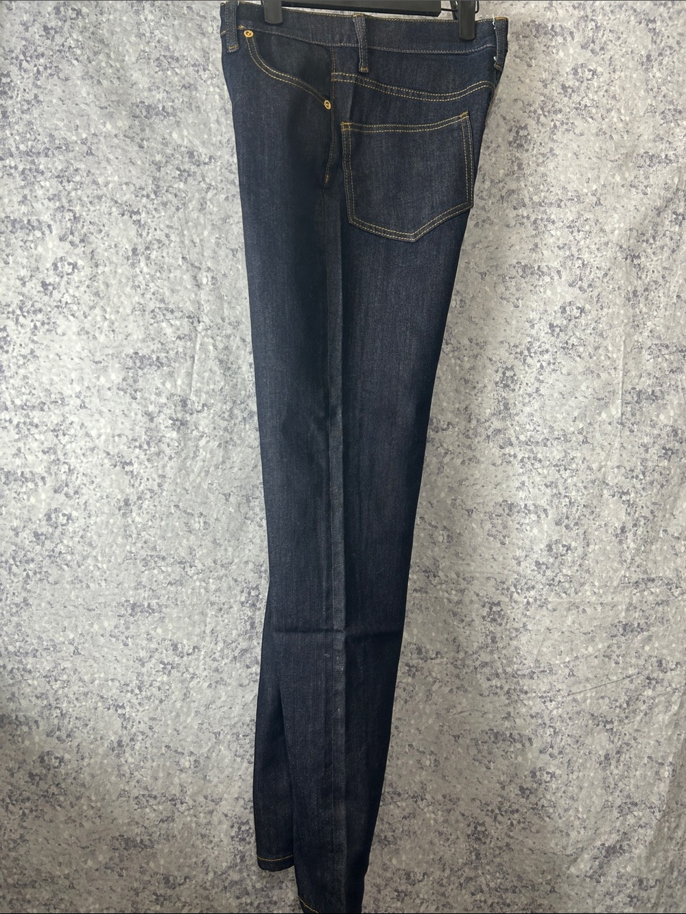 Tory Burch Light Blue Denim Jeans with Gold Stitching